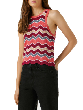 ΓΥΝΑΙΚΕΙΟ ΑΜΑΝΙΚΟ ΠΛΕΚΤΟ ΤΟΠ | Πολύχρωμο XS