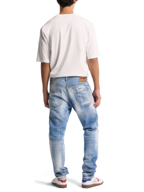 ΑΝΔΡΙΚΟ DENIM ΠΑΝΤΕΛΟΝΙ LIGHT WASH TEDDY | Μπλε Σκούρο IT 52