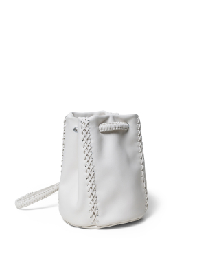 ΓΥΝΑΙΚΕΙΑ ΔΕΡΜΑΤΙΝΗ ΤΣΑΝΤΑ POUCH | Λευκό