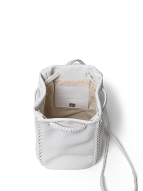 ΓΥΝΑΙΚΕΙΑ ΔΕΡΜΑΤΙΝΗ ΤΣΑΝΤΑ POUCH | Λευκό