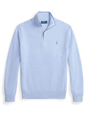 ΑΝΔΡΙΚΟ ΠΟΥΛΟΒΕΡ HALF-ZIP | Γαλάζιο  XXL