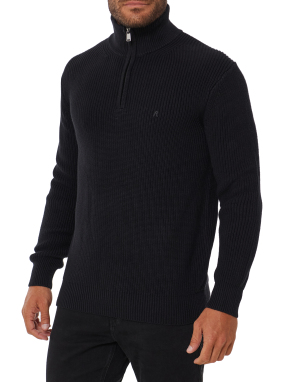ΑΝΔΡΙΚΟ HALF-ZIP ΠΟΥΛΟΒΕΡ | Μαύρο L