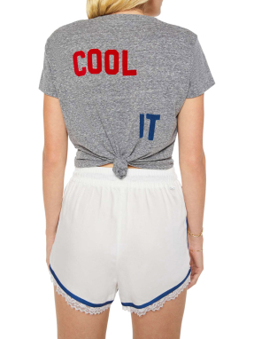 ΓΥΝΑΙΚΕΙΟ T-SHIRT THE BOXY GOODIE GOODIE | Γκρι THM M