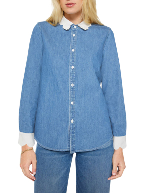 ΓΥΝΑΙΚΕΙΟ DENIM ΠΟΥΚΑΜΙΣΟ THE FRILLY FOXY BOXY | Μπλε TYF XS