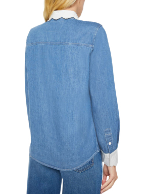 ΓΥΝΑΙΚΕΙΟ DENIM ΠΟΥΚΑΜΙΣΟ THE FRILLY FOXY BOXY | Μπλε TYF XS
