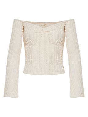 ΓΥΝΑΙΚΕΙΑ OFF SHOULDER ΜΠΛΟΥΖΑ | Εκρού S