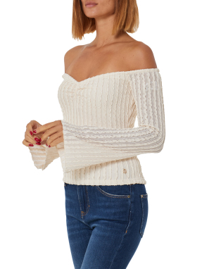 ΓΥΝΑΙΚΕΙΑ OFF SHOULDER ΜΠΛΟΥΖΑ | Εκρού S