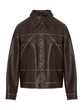 ΓΥΝΑΙΚΕΙΟ JACKET | Καφέ Σκούρο S