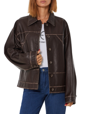 ΓΥΝΑΙΚΕΙΟ JACKET | Καφέ Σκούρο S