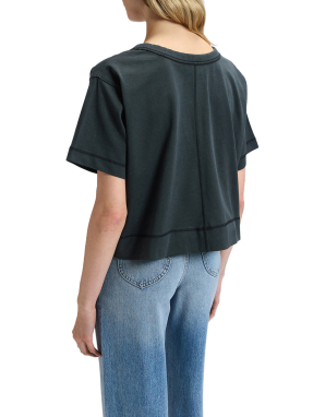 ΓΥΝΑΙΚΕΙΟ CROPPED T-SHIRT | Μαύρο S