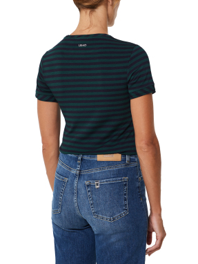 ΓΥΝΑΙΚΕΙΟ ΡΙΓΕ T-SHIRT | Πράσινο Σκούρο S