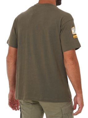 ΑΝΔΡΙΚΟ T-SHIRT ΜΕ PATCHES | Χακί L