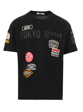 ΑΝΔΡΙΚΟ T-SHIRT ΜΕ PATCHES | Μαύρο L