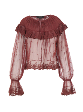 ΓΥΝΑΙΚΕΙΟ ΤΟΠ TRIXIE | Κόκκινο BURGUNDY RED UK 8