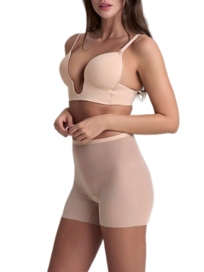 ΓΥΝΑΙΚΕΙΟ SHORTS LASTEX | Μπεζ XL