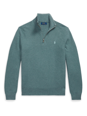 ΑΝΔΡΙΚΟ ΠΟΥΛΟΒΕΡ HALF-ZIP | Τυρκουάζ  XL