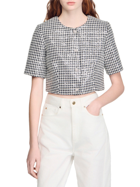 ΓΥΝΑΙΚΕΙΟ CROP ΤΟΠ ΜΕ ΠΑΓΙΕΤΑ | Μαύρο FR 38