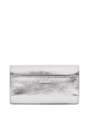 ΓΥΝΑΙΚΕΙΟ ΔΕΡΜΑΤΙΝΟ CLUTCH | Ασημί