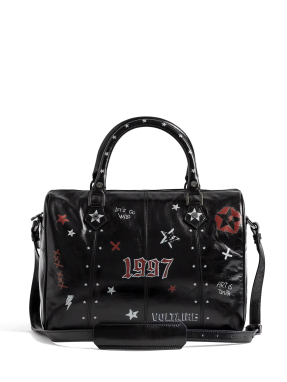 ΓΥΝΑΙΚΕΙΑ ΔΕΡΜΑΤΙΝΗ ΤΣΑΝΤΑ ΧΕΙΡΟΣ SUNNY VIBE MEDIUM PUNK | Μαύρο