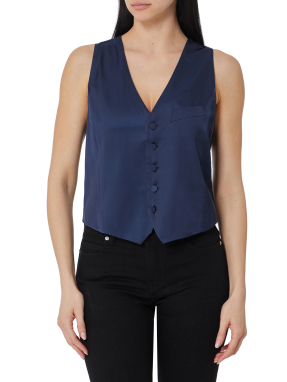 ΓΥΝΑΙΚΕΙΟ ΤΟΠ ΣΑΤΕΝ EMAUX | Μπλε Σκούρο XS