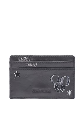 ΓΥΝΑΙΚΕΙΑ ΔΕΡΜΑΤΙΝΗ ΘΗΚΗ ΚΑΡΤΩΝ ZV PASS HUMBERTO | Γκρι Σκούρο