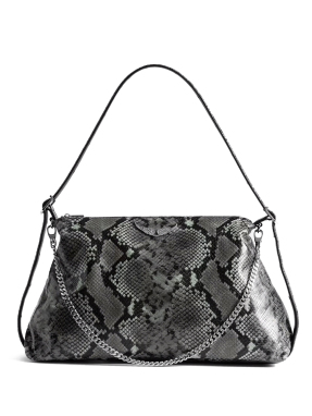 ΓΥΝΑΙΚΕΙΑ ΔΕΡΜΑΤΙΝΗ ΤΣΑΝΤΑ ΩΜΟΥ JIM WILD | Γκρι