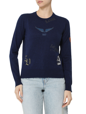 ΓΥΝΑΙΚΕΙΑ ΜΑΚΡΥΜΑΝΙΚΗ ΜΠΛΟΥΖΑ | Μπλε Σκούρο S