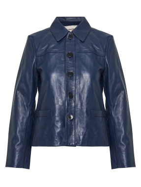 ΓΥΝΑΙΚΕΙΟ ΔΕΡΜΑΤΙΝΟ JACKET LIAMYS | Μπλε Σκούρο MARINE S
