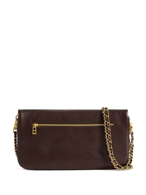 ΓΥΝΑΙΚΕΙΟ ΔΕΡΜΑΤΙΝΟ CLUTCH ROCK | Καφέ Σκούρο BROWNIE