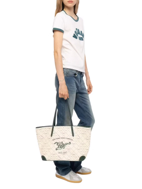 ΓΥΝΑΙΚΕΙΑ ΤΣΑΝΤΑ ΩΜΟΥ Z SHOPPER MONOGRAM TENNIS | Εκρού