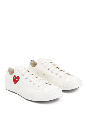 UNISEX SNEAKERS PLAY COMME DES GARCONS x CONVERSE 70 SMALL RED HEART LOW TOP | Λευκό 36.5