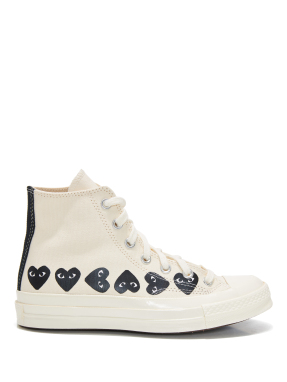 UNISEX SNEAKERS PLAY COMME DES GARCONS x CONVERSE CHUCK 70 MULTI HEART | Λευκό 39