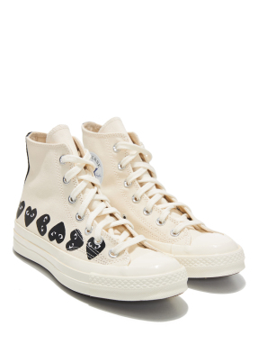 UNISEX SNEAKERS PLAY COMME DES GARCONS x CONVERSE CHUCK 70 MULTI HEART | Λευκό 39
