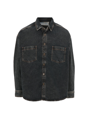 ΑΝΔΡΙΚΟ DENIM ΠΟΥΚΑΜΙΣΟ | Μαύρο BLUE BLACK XL