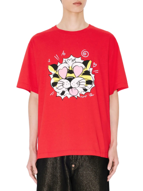 ΑΝΔΡΙΚΟ T-SHIRT WILD TIGER | Κόκκινο ΧL