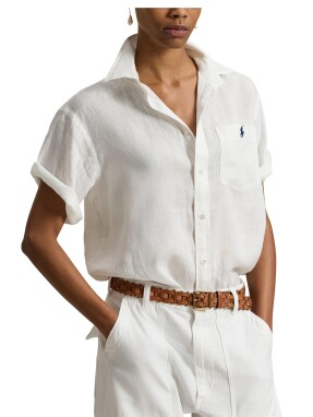 ΓΥΝΑΙΚΕΙΟ ΛΙΝΟ ΠΟΥΚΑΜΙΣΟ | Λευκό S