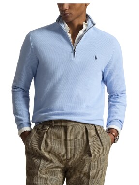 ΑΝΔΡΙΚΟ ΠΟΥΛΟΒΕΡ HALF-ZIP | Γαλάζιο L