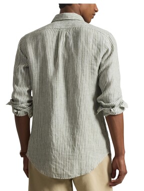 ΑΝΔΡΙΚΟ ΛΙΝΟ ΠΟΥΚΑΜΙΣΟ | Ριγέ  XL