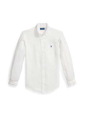 ΑΝΔΡΙΚΟ ΛΙΝΟ ΠΟΥΚΑΜΙΣΟ | Λευκό XS