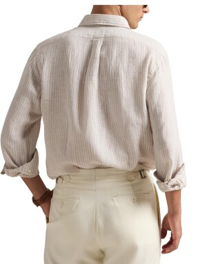 ΑΝΔΡΙΚΟ ΛΙΝΟ ΠΟΥΚΑΜΙΣΟ | Μπεζ M