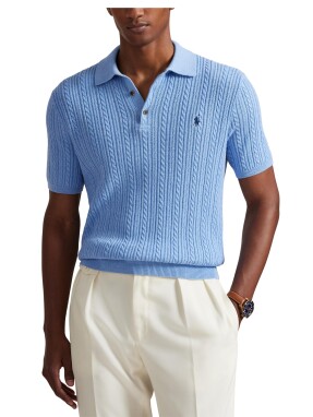 ΑΝΔΡΙΚΗ ΠΛΕΚΤΗ POLO ΜΠΛΟΥΖΑ | Μπλε Ανοιχτό M