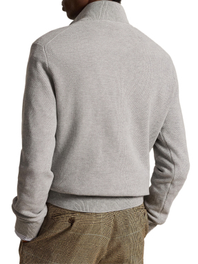 ΑΝΔΡΙΚΟ ΠΟΥΛΟΒΕΡ HALF-ZIP | Γκρι Ανοιχτό  L
