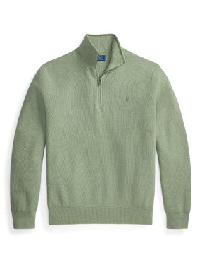 ΑΝΔΡΙΚΟ ΠΟΥΛΟΒΕΡ HALF-ZIP | Πράσινο Ανοιχτό  XL