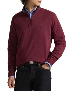 ΑΝΔΡΙΚΟ ΠΟΥΛΟΒΕΡ HALF-ZIP | Μπορντό  XL