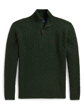 ΑΝΔΡΙΚΟ ΜΑΛΛΙΝΟ ΠΟΥΛΟΒΕΡ HALF-ZIP | Πράσινο  XL