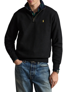 ΑΝΔΡΙΚΟ ΦΟΥΤΕΡ HALF-ZIP | Μαύρο  L