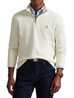 ΑΝΔΡΙΚΟ ΠΟΥΛΟΒΕΡ HALF-ZIP | Λευκό  XL