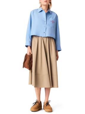 ΓΥΝΑΙΚΕΙΟ CROPPED ΠΟΥΚΑΜΙΣΟ | Μπλε M