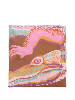 MAXI SHOPPER BAG CROCO | Καφέ