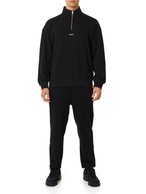 ΑΝΔΡΙΚΟ ΦΟΥΤΕΡ HALF-ZIP | Μαύρο 001 M